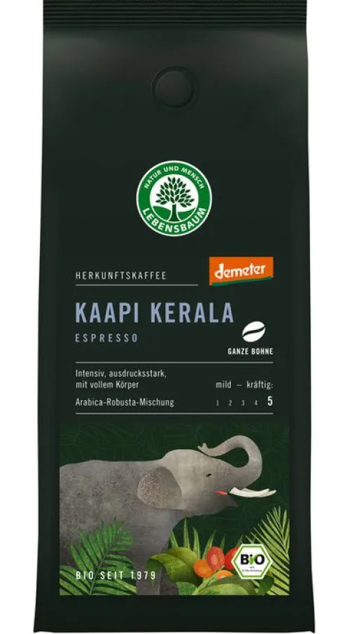 Lebensbaum (Ulrich Walter GmbH) Kaffee|Kaffee^Lebensbaum - Kaapi Kerala Espresso, ganze Bohne, 250g