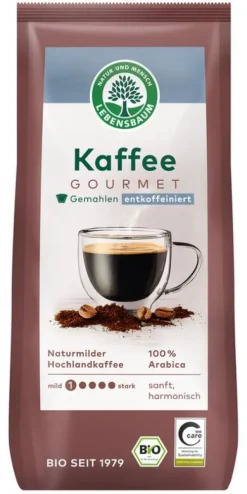Lebensbaum (Ulrich Walter GmbH) Kaffee|Kaffee^Lebensbaum - Kaffee Gourmet, gemahlen, entkoffeiniert, 250g