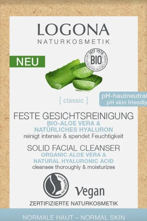 LOGONA Gesichtspflege|Naturkosmetik^- Feste Gesichtsreinigung, 60g