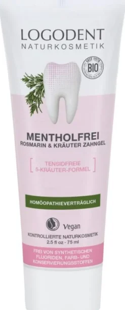LOGONA Mund- Und Zahnpflege^- MENTHOLFREI Rosmarin & Kräuter Zahngel 75ml