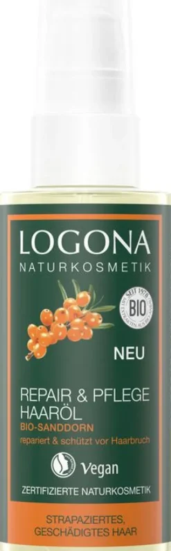 LOGONA Haarpflege^- Repair & Pflege Haaröl Bio-Sanddorn, 75ml