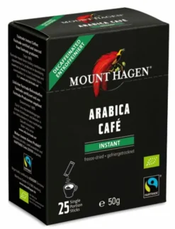 Mount Hagen Kaffee|Kaffee^- BIO FT Instant Stick, entkoffeiniert, 25x2g