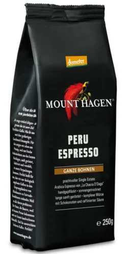 Mount Hagen Kaffee|Kaffee^- Demeter Espresso ganze Bohne, 250g