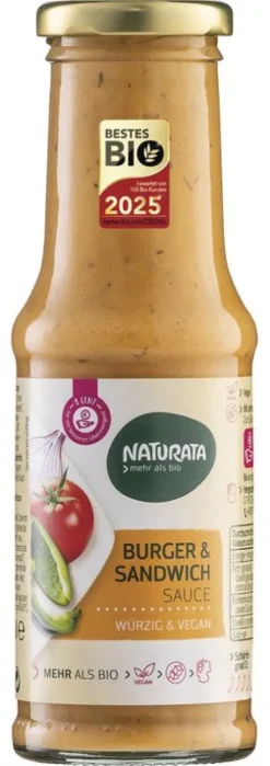 NATURATA Saucen Und Dressing|Glutenfreie Lebensmittel^- Burger & Sandwich Sauce, 210ml