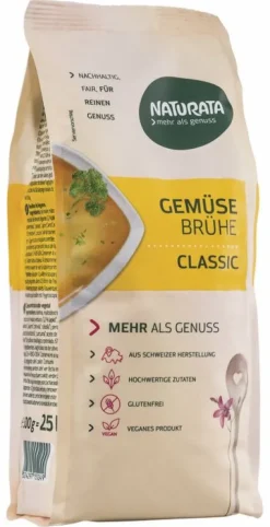 NATURATA Brühen & Würze|Brühen^- Gemüsebrühe classic, Nachfüllbeutel bio, 500g