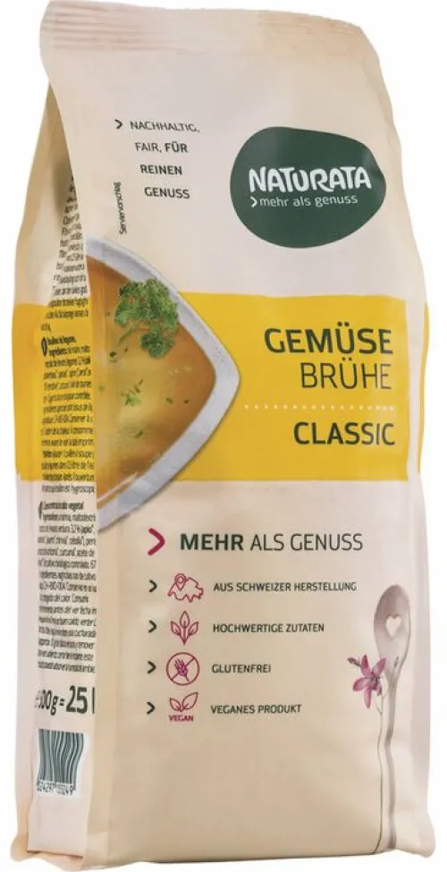 NATURATA Brühen & Würze|Brühen^- Gemüsebrühe classic, Nachfüllbeutel bio, 500g