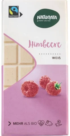 NATURATA Schokolade^- Himbeere, weiße Schokolade, 100g