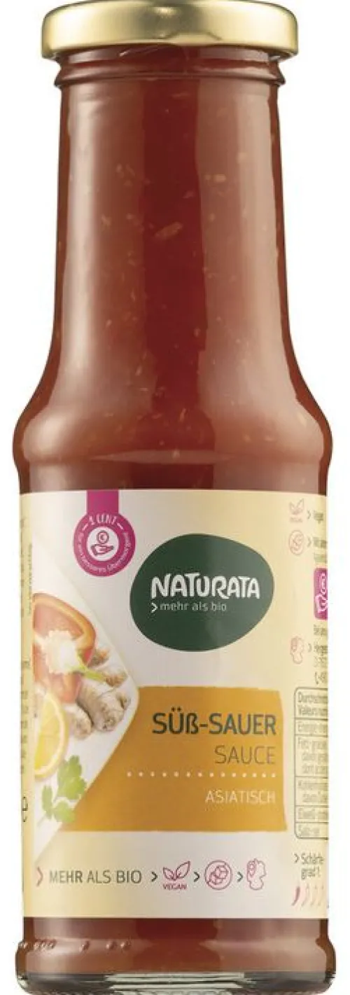 NATURATA Saucen Und Dressing|Glutenfreie Lebensmittel^- Süß Sauer Sauce, 210ml