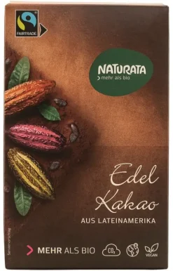 NATURATA Glutenfreie Lebensmittel^Edelkakao aus Lateinamerika bio 125g