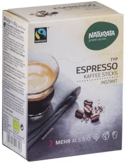 NATURATA Kaffee|Kaffee^Espresso Kaffee-Sticks Bohnenkaffee, instant 25x 2g