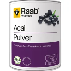 Raab Vitalfood Smoothie-Pulver|Glutenfreie Lebensmittel^- Acaipulver bio 80g