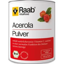 Raab Vitalfood Smoothie-Pulver|Glutenfreie Lebensmittel^- Bio Acerola Pulver 100g
