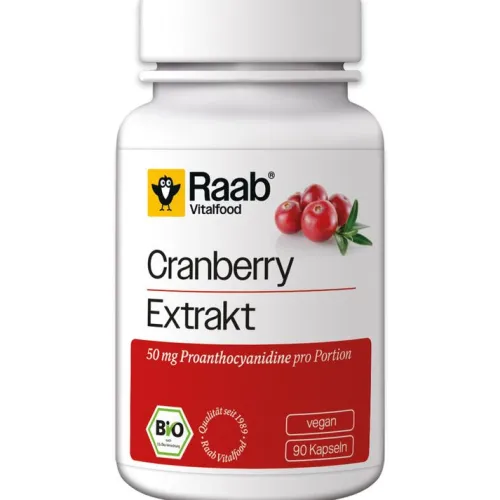 Raab Vitalfood Cranberry^- BIO Cranberry Extrakt 90 Kps.