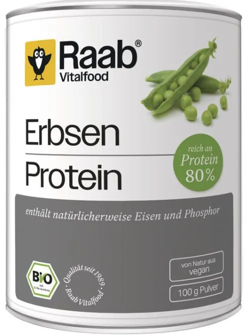 Raab Vitalfood Muskeln^- Bio Erbsen Protein Pulver, 100g