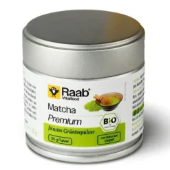 Raab Vitalfood Smoothie-Pulver|Glutenfreie Lebensmittel^- Bio Matcha Grünteepulver 30g