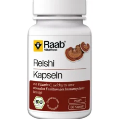 Raab Vitalfood Vitamine Und Mineralien|Immunsystem^- BIO Reishi 80 Kapseln