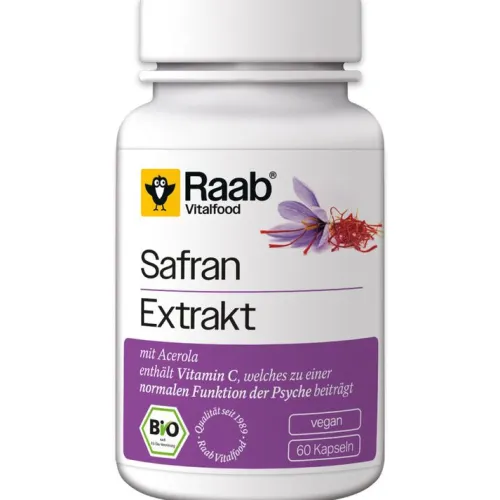 Raab Vitalfood Vitamine Und Mineralien^- BIO Safran 60 Kapseln à 500 mg