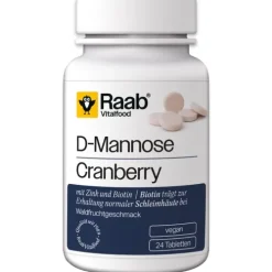 Raab Vitalfood Vitamine Und Mineralien|Cranberry^- D-Mannose Cranberry Lutschtabletten, 24 Tbl.