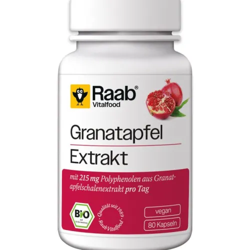 Raab Vitalfood Vitamine Und Mineralien^- Granatapfel Extrakt bio 80 Kps.