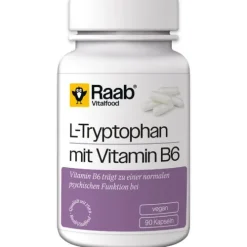 Raab Vitalfood Vitamine Und Mineralien^- L-Tryptophan mit Vitamin B6 90 Kapseln à 315 mg