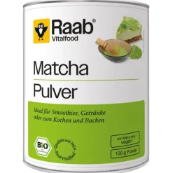 Raab Vitalfood Smoothie-Pulver|Glutenfreie Lebensmittel^- Matcha Basic bio Pulver 100g