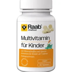 Raab Vitalfood Vitamine Und Mineralien^- Vitamin Multivitamin  für Kinder ''Apfel'', 90 Tbl.
