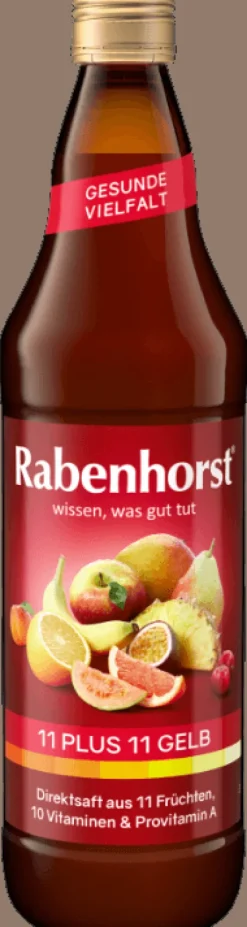 Haus Rabenhorst O. Lauffs GmbH & Co. KG Fruchtsäfte|Glutenfreie Lebensmittel^Rabenhorst - 11 plus 11 Gelb 700ml