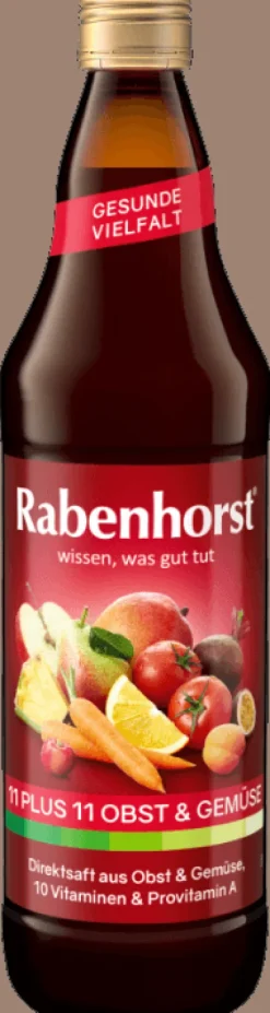 RABENHORST Gemüsesäfte|Fruchtsäfte^- 11 Plus 11 Obst & Gemüse 700ml