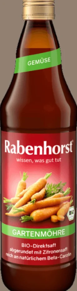 RABENHORST Gemüsesäfte|Glutenfreie Lebensmittel^- Gartenmöhre Bio 700ml