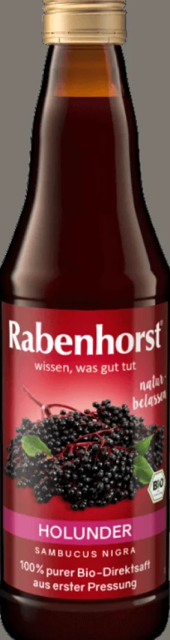 RABENHORST Fruchtsäfte|Glutenfreie Lebensmittel^- Holunder Muttersaft, bio 330ml