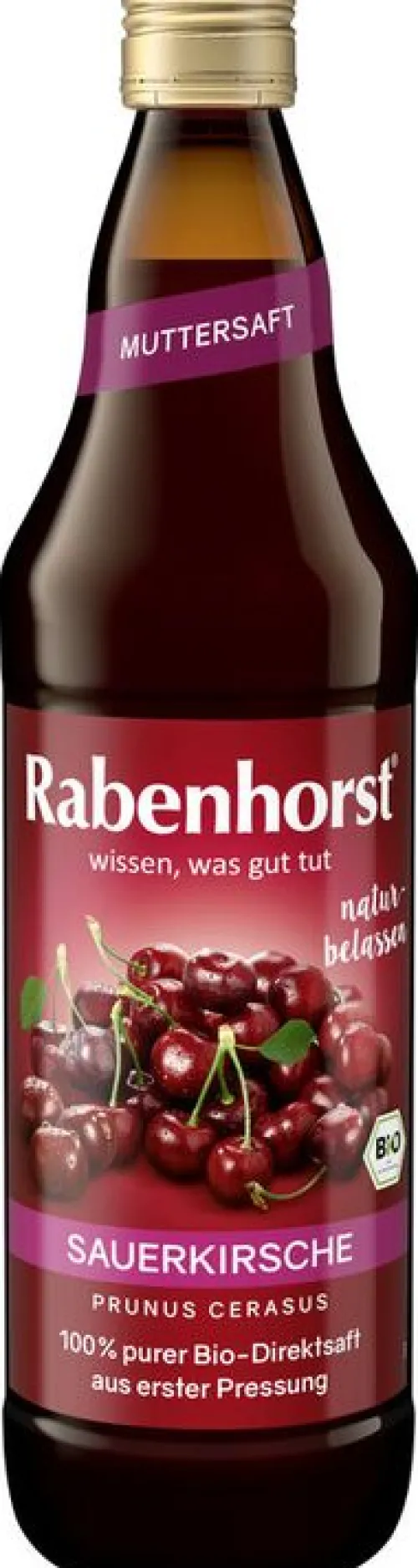 RABENHORST Fruchtsäfte|Glutenfreie Lebensmittel^- Sauerkirsche Muttersaft BIO, 700ml