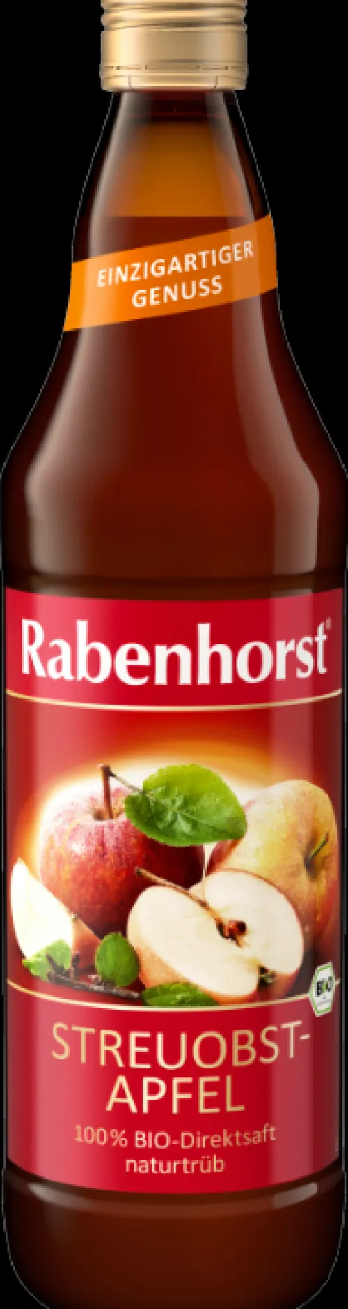 RABENHORST Fruchtsäfte|Glutenfreie Lebensmittel^- Streuobst-Apfel naturtrüb bio 700ml