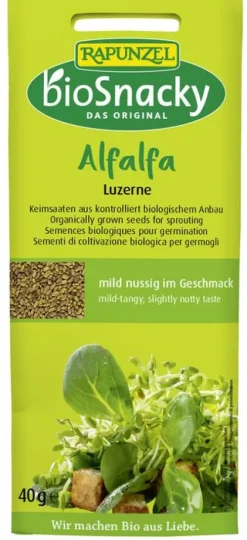 RAPUNZEL Keime & Saaten|Glutenfreie Lebensmittel^- Alfalfa Luzerne bioSnacky bio 40g