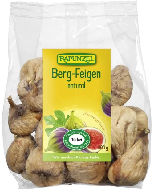 RAPUNZEL Trockenfrüchte|Glutenfreie Lebensmittel^- Berg-Feigen natural, 500g