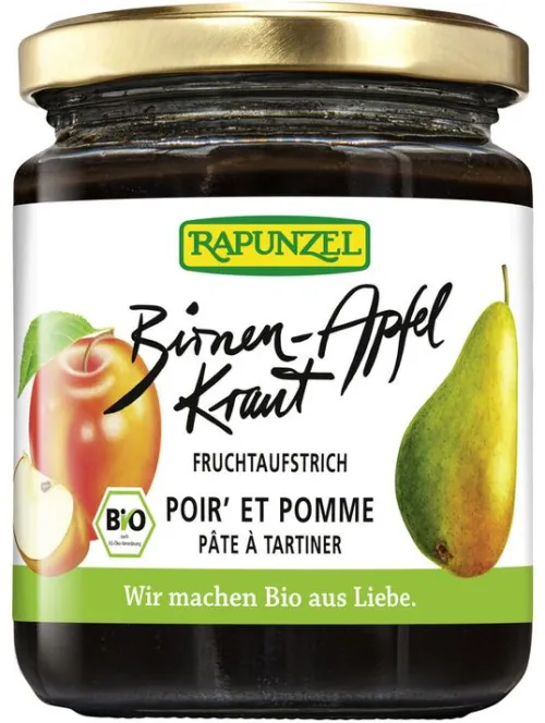 RAPUNZEL Fruchtaufstriche|Glutenfreie Lebensmittel^- Birnen-Apfel-Kraut, 300g
