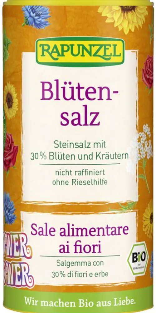 RAPUNZEL Gewürze Und Kräuter^- Blütensalz 'Flower Power', Steinsalz mit 30% Blü, 90g