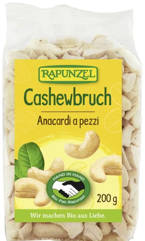 RAPUNZEL Nüsse|Glutenfreie Lebensmittel^- Cashewbruch, 200g