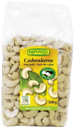 RAPUNZEL Nüsse|Glutenfreie Lebensmittel^- Cashewkerne ganz HIH 500g