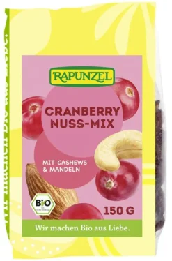 RAPUNZEL Mischungen|Glutenfreie Lebensmittel^- Cranberry-Nuss-Mix, 150g