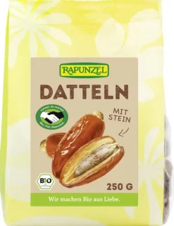 RAPUNZEL Trockenfrüchte|Glutenfreie Lebensmittel^- Datteln Deglet Nour, mit Stein, HIH, 250g