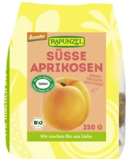 RAPUNZEL Trockenfrüchte|Glutenfreie Lebensmittel^- Ganze Aprikosen süß bio demeter 250g
