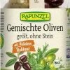 RAPUNZEL Oliven|Glutenfreie Lebensmittel^- Gemischte Oliven mit Kräutern, ohne Stein geölt, 170g