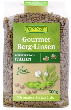 RAPUNZEL Hülsenfrüchte|Hülsenfrüchte^- Gourmet Berg-Linsen braun, 500g