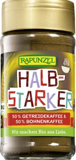 RAPUNZEL Kaffee|Kaffee^- Halbstarker Instant 50% Getreidekaffee & 50% Boh 100g