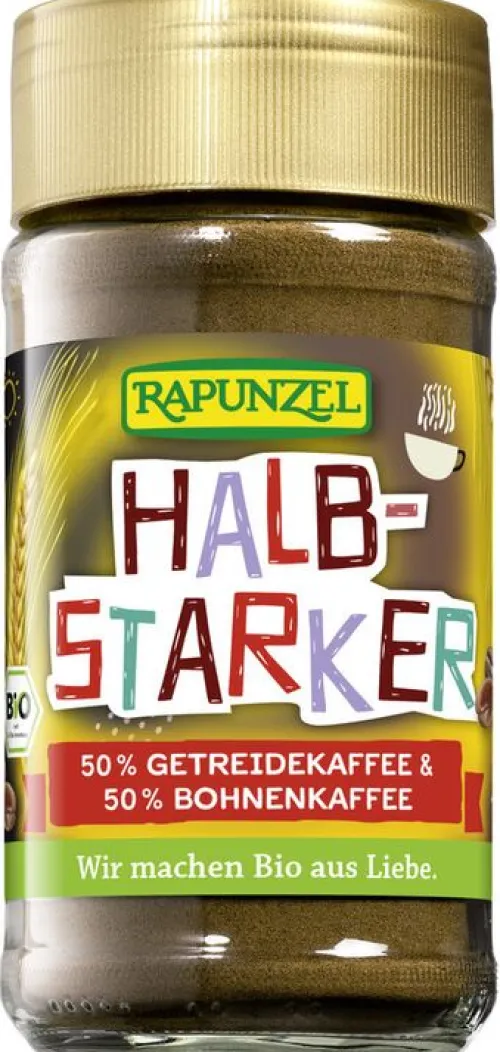 RAPUNZEL Kaffee|Kaffee^- Halbstarker Instant 50% Getreidekaffee & 50% Boh 100g