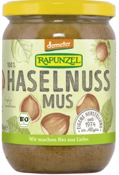 RAPUNZEL Nussmuse|Glutenfreie Lebensmittel^- Haselnussmus bio, 500g
