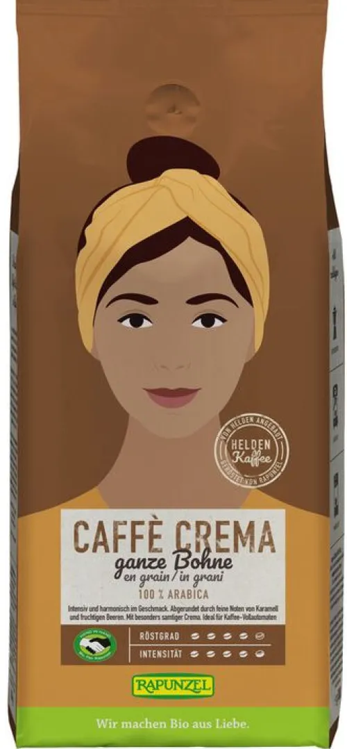 RAPUNZEL Kaffee|Kaffee^- Heldenkaffee Crema, ganze Bohne HIH, 1000g