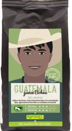 RAPUNZEL Kaffee|Kaffee^- Heldenkaffee Guatemala, ganze Bohne HIH bio 250g