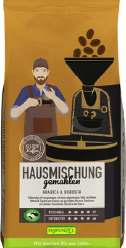 RAPUNZEL Kaffee|Kaffee^- Heldenkaffee Hausmischung Arabica & Robusta gemahlen, bio 500g