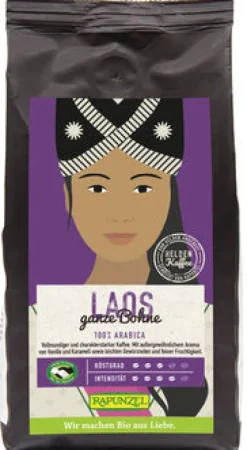 RAPUNZEL Kaffee|Kaffee^- Heldenkaffee Laos, ganze Bohnen HIH, bio, 250g
